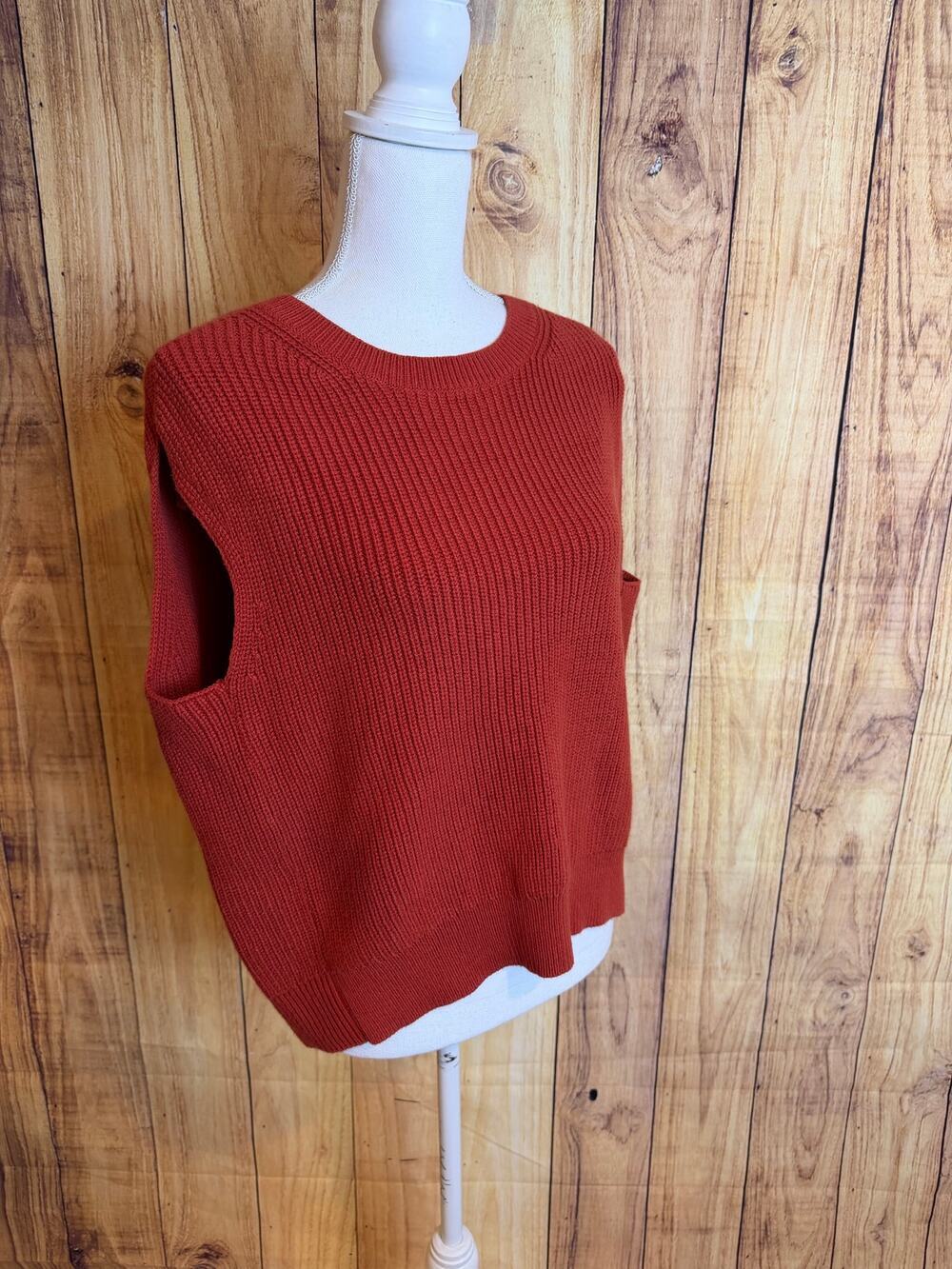 Banana Republic Knit Sleeveless Sweater Burnt Orange Women's Size M